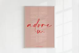 Fred Again Adore U Print, You Song Lyrics, Lyric Fred Again, Song Lyric Print, Again U Print - thumbnail 1