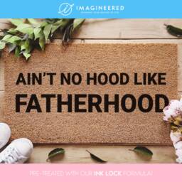 Fathers Day Funny Doormats - Custom Mat Ain't No Hood Like Fatherhood Gift Gifts For Dad Stepdad Grandad - thumbnail 1