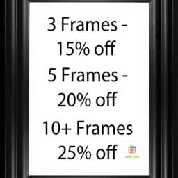 Modern Picture Frame Vienna Range, Black, White, Gold, Chrome, A1-A5 - thumbnail 2