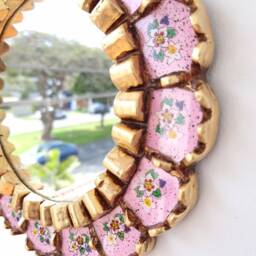 "Peruvian Mirrors ""Harmonious 30cm Pink" - thumbnail 3