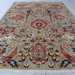 6x9 Ft Pictorial New Kazak Farmhouse Rug, Handmade Medallion Wool Area Afghan Luxury Bedroom Living Room Office Decor Rug - thumbnail 2