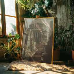 Modern Roman Empire Cityscape Poster Alternative History Art Print - thumbnail 3