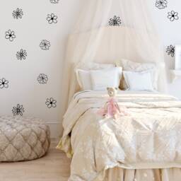 Flower Wall Decals Diy Bedroom Decor, Floral Stickers - thumbnail 2