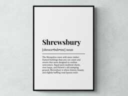 Shrewsbury Funny Definition Shropshire Gift Wall Art Print - thumbnail 1