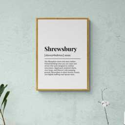 Shrewsbury Funny Definition Shropshire Gift Wall Art Print - thumbnail 3