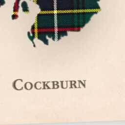 Clan Cockburn Scottish Tartan Map - Of Scotland Family Wall Decor, Ready To Hang - thumbnail 4