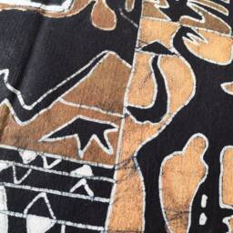 Vintage Indigo Batik Wall Hanging, Tribal Abstract Art Tapestry - thumbnail 3