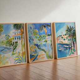 Set Of 3 South Carolina Posters, Usa Travel Prints, Coastal Wall Art Decor, Scenic Home State Sets - thumbnail 3