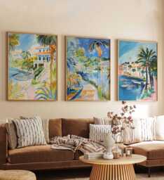 Set Of 3 South Carolina Posters, Usa Travel Prints, Coastal Wall Art Decor, Scenic Home State Sets - thumbnail 1