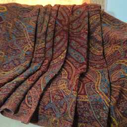 Luxury Boiled Pure Merino Wool Reversible Sofa Or Bed Throws - Ultimate Comfort & Style- Classic Indian Abstract Print Rust Brown - thumbnail 2