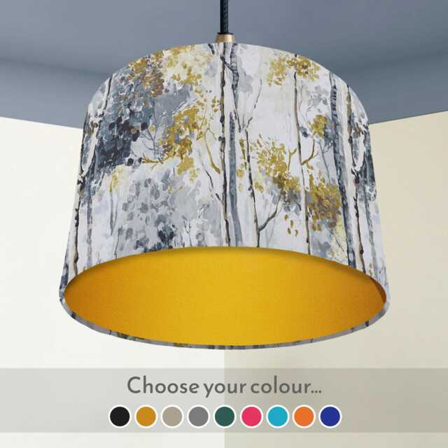 Silver Birch Lampshade Scandi Style Ceiling Or Table Light - image 1
