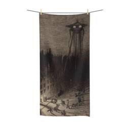 War Of The Worlds, 4 Of 6, Bath Towel, Vintage 1906 Illustration, H.g. Wells - thumbnail 2