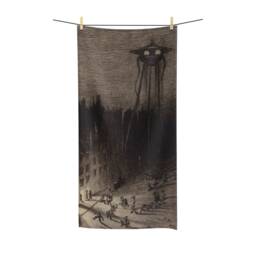 War Of The Worlds, 4 Of 6, Bath Towel, Vintage 1906 Illustration, H.g. Wells - thumbnail 1