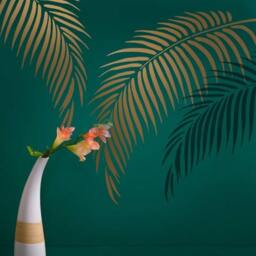 Palm Frond Wall Art Stencil - Painting Stencils For Easy Room Makeover Large Walls Crafts - thumbnail 1