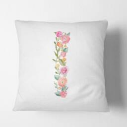 Personalised Alphabet Floral Name Initial Letter Cushion Pillow Case Insert Filler Gift For Him/Her - thumbnail 4