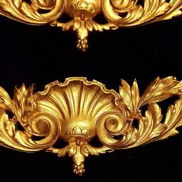 Pair Gilt Or White French Louis Xv Style Decorative Wall Furniture Moulding Pediment Plastic Decoration - thumbnail 2