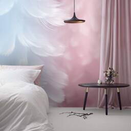 3D Feather Wallpaper Mural, Watercolor Wall Art, Peel & Stick - thumbnail 2