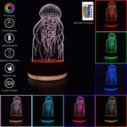 Jellyfish Led Night Light, Gifts, Lover, Gifts For Kids, Mum Lights, Bedroom Light - thumbnail 2