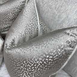 Silver White Luxury Cushion Cover, Crater Shine, Handmade Piped Trim Pillow Sham Case With Diana -All Sizes - thumbnail 4