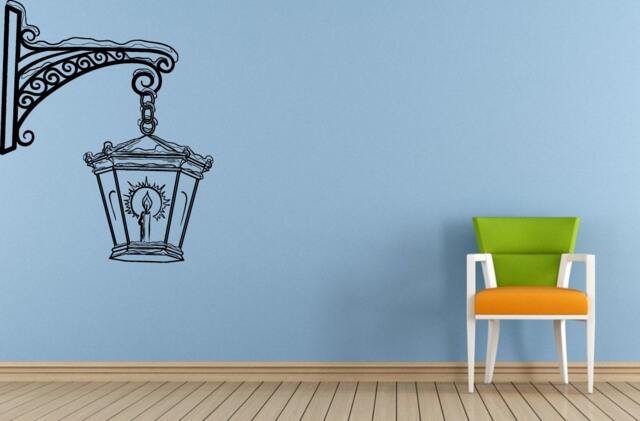 City Town Street Park Lamp Post Old Antique Vintage Window Or Wall Car Vinyl Peal & Stick Removable Sticker Decal L1471 - image 1