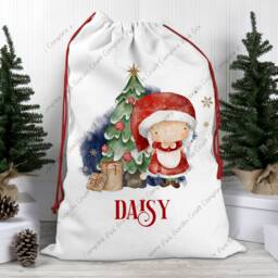 Christmas Sack, Santa Xmas Decoration, Personalised Gift, Bag, Custom - thumbnail 2