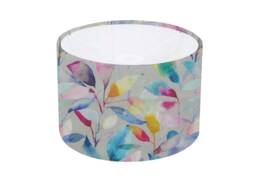 New Handmade Voyage Brympton Lotus Stone Drum Lampshade, Colourful Pink, Blue , Gold, Cerise, Green