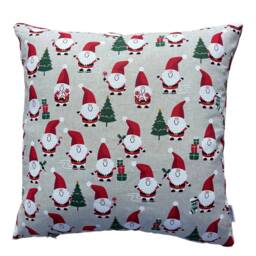 Santa's Delight Festive Cushion Cover With Sleigh, Christmas Tree & Presents - thumbnail 3
