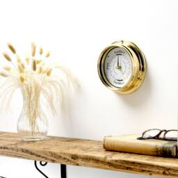 Tabic Tide Clock, Traditional Brass Tideclock, Heavy Lacquered - 1/2Kg, Classic Nautical Clock, Gift, Handmade in England - thumbnail 2