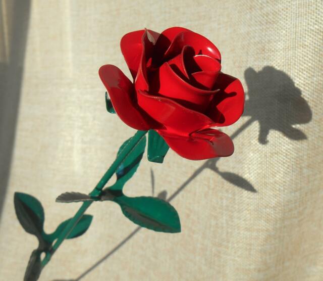 Metal Red Rose Decoration Floral Roses Gift Flower Steel Wedding ?????????????? Rosa ?????? Ardaigh Surgens Roos ???????? ???? ?????????????? ?????? ???????? - image 1