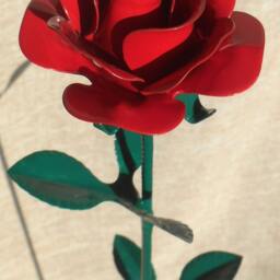 Metal Red Rose Decoration Floral Roses Gift Flower Steel Wedding ?????????????? Rosa ?????? Ardaigh Surgens Roos ???????? ???? ?????????????? ?????? ???????? - thumbnail 3