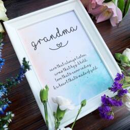 Nana Poem Print - Heart Of Gold, Framed Gift - thumbnail 3