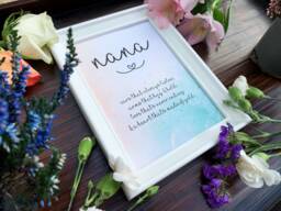 Nana Poem Print - Heart Of Gold, Framed Gift - thumbnail 1