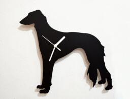 Greyhound Borzoi Dog - Wall Clock Silhouette