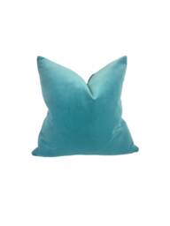 Aqua Green Velvet Pillow Case, Turquoise Cushion Cover, Heavy Cotton Home Decor