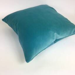 Aqua Green Velvet Pillow Case, Turquoise Cushion Cover, Heavy Cotton Home Decor - thumbnail 4