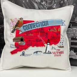 Connecticut State Pillow With Feather Insert - thumbnail 3