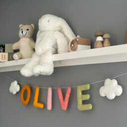 Name Bunting, Nursery Decor, Personalised Felt Name, Name Sign, Garland, Baby Gift - thumbnail 2