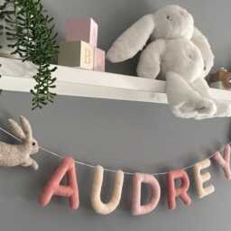 Name Bunting, Nursery Decor, Personalised Felt Name, Name Sign, Garland, Baby Gift - thumbnail 3