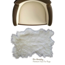 Faux Sheepskin Rug - Plush Shag, Random Pelt Shape Handmade Usa - thumbnail 1