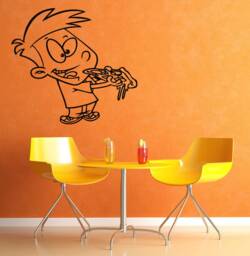 Pizza Vinyl Wall Decal Pizzeria Window Decor, 2389 - thumbnail 1