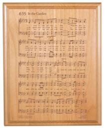 In The Garden Engraved Hymn Plaque - Solid Alder Wood Christian Gift Religious Wall Decor, Housewarming - thumbnail 2
