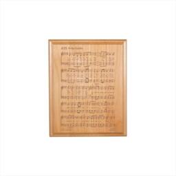 In The Garden Engraved Hymn Plaque - Solid Alder Wood Christian Gift Religious Wall Decor, Housewarming - thumbnail 1