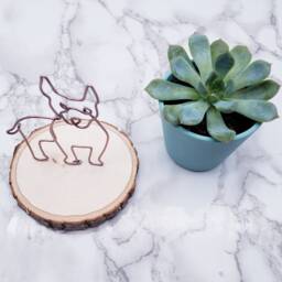 Aluminum Wire Pitbull Sculpture, Pet Memorial, Dog Lover Gift - thumbnail 3