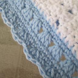 New Hand Crocheted Baby Boy/Lap Blanket By Kim's Crochet Designs - thumbnail 2