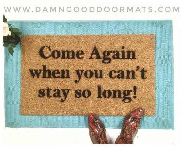 Come Again, Go Away Funny Outdoor Doormat, Rude Welcome Message - Eco Friendly - image 1