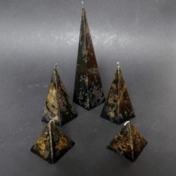 Pyramid Candles, Handmade Candles, Black, Candles, Decorative Black Candles - thumbnail 3