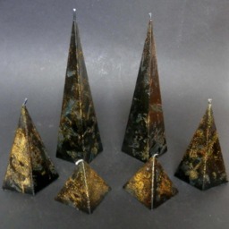 Pyramid Candles, Handmade Candles, Black, Candles, Decorative Black Candles - thumbnail 2