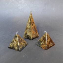 Pyramid Candles, Handmade Candles, Black, Candles, Decorative Black Candles - thumbnail 4