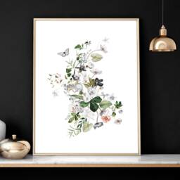 Home Decor Wall Art, Botanical Floral Set Of 3 Posters, Minimalist Farmhouse Hangings, Apartment Gallery Living Room Art - thumbnail 2