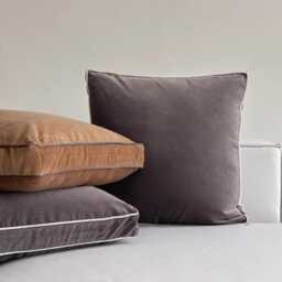 600+ Colors, Sofa Cushion Cover, Back Cushion Cover With Colored Piping, Bench Cover, Bed Back Cover - thumbnail 3